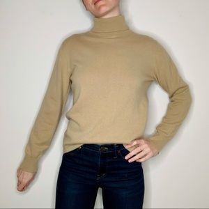 Saks Fifth Avenue Cashmere Turtleneck Camel Medium